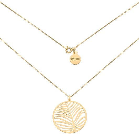 złote naszyjniki Złoty naszyjnik z dużą rozetą