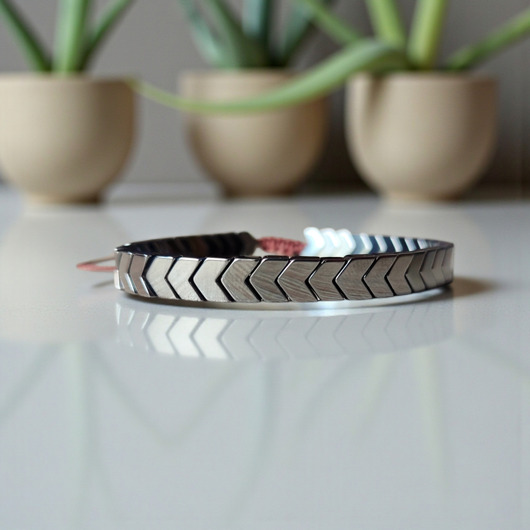 biżuteria męska Męska bransoletka z hematytu