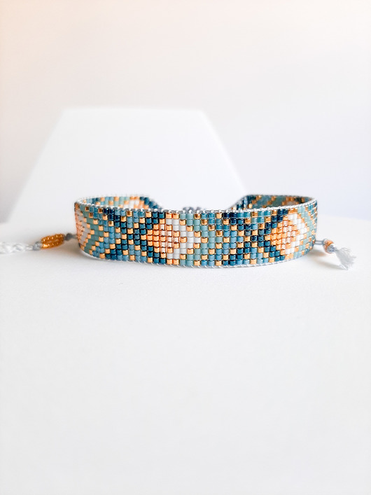 bransoletki ze szkła Bransoletka tkana na krośnie