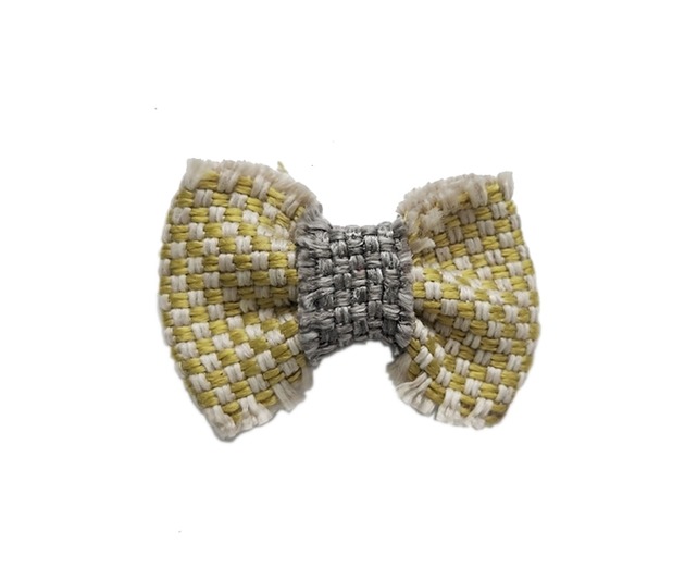 broszki Broszka kokarda tweed musztardowa