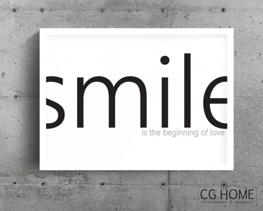 SMILE plakat grafika 50cm x 70cm Cghome