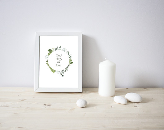 Plakat „God bless our home” Maly Wielki Design