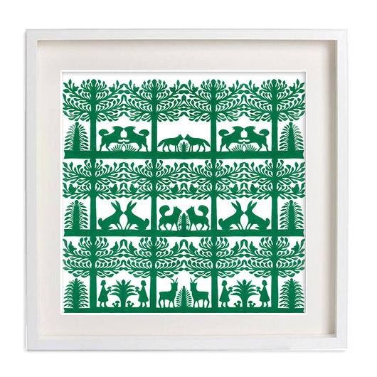 Zagajnica piękno absolutne (Kurpie Art Papercut) na ludowo