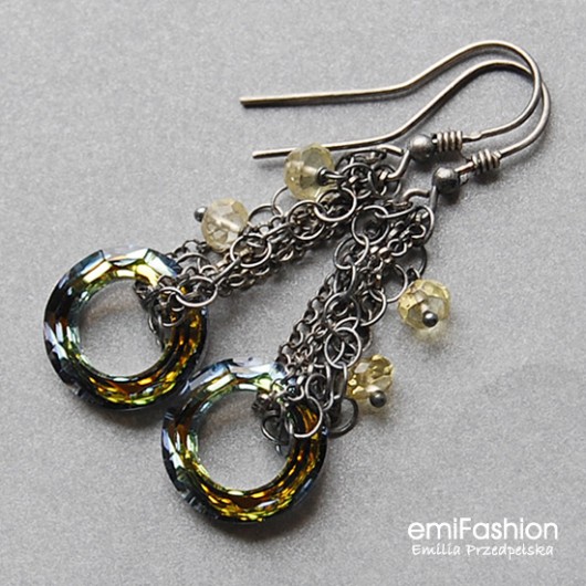 Cosmic Ring Crystal Sahara i Kwarc Lemon MAREMI Jewelry