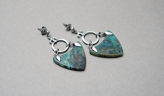 kolczyki z kamieniami Kolczyki Iceland vol. 7 