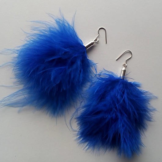 kolczyki z piórami PIÓRKO kolczyki