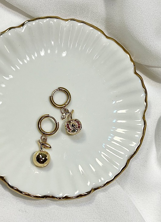 kolczyki pozłacane Kolczyki pozłacane Cherry