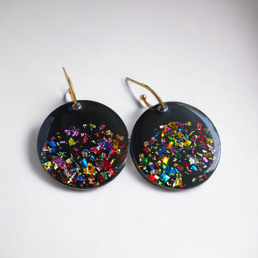 kolczyki z żywicy UNIKATOWE kolczyki z żywicy : kolekcja CARNIVAL.