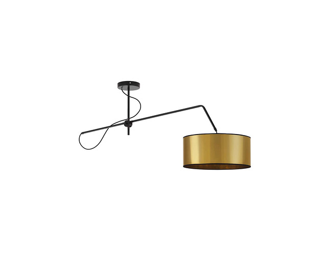 lampy wiszące Złota lampa sufitowa na wysięgniku do salonu RIO MIRROR