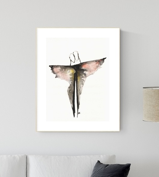 grafika 30X40 cm wykonana ręcznie MiniMalArt