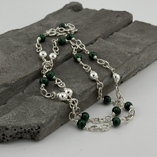 korale Malachity - naszyjnik