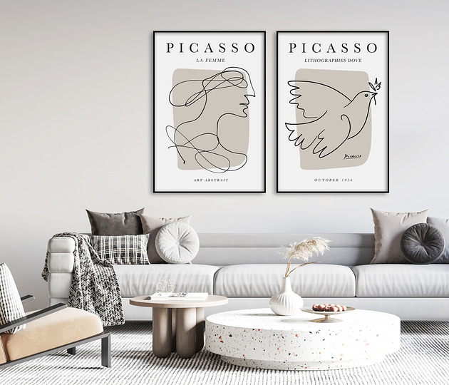 plakaty Picasso szkice - zestaw plakatów