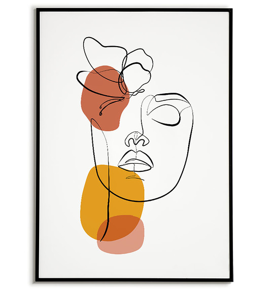 plakaty Plakat KOBIETA kontur abstrakcja linie 0485