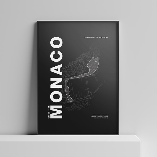 plakaty Plakat Tory wyścigowe - Monaco
