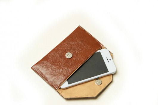 Etui na telefon , portfelik Brown Pansy