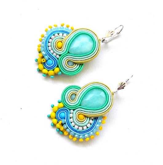 kolczyki soutache Sutaszowe kolczyki CRETE