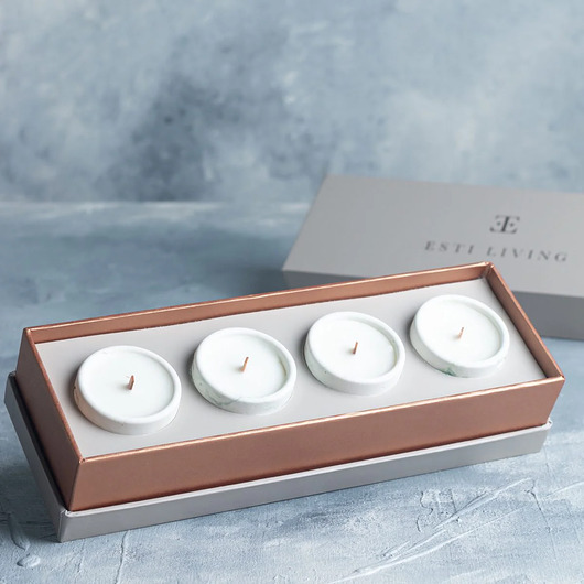 świeczniki i świece Zestaw 4 świeczek Mystic Green