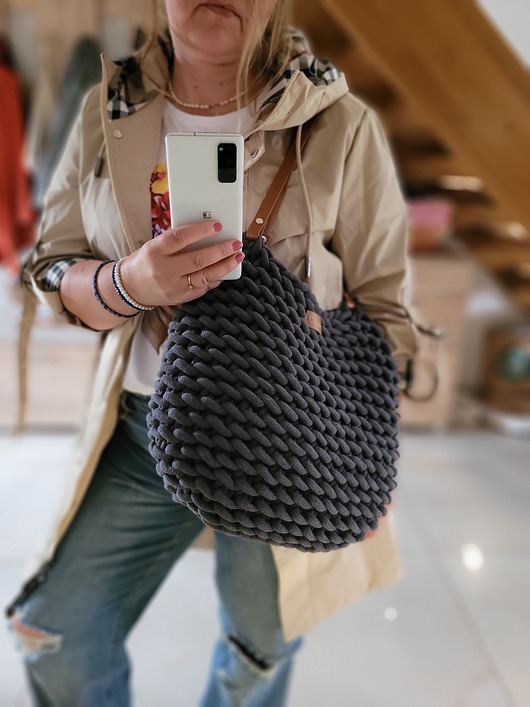 torby na ramię Torba na ramię " Boho Weave Bag" kolor grafitowy