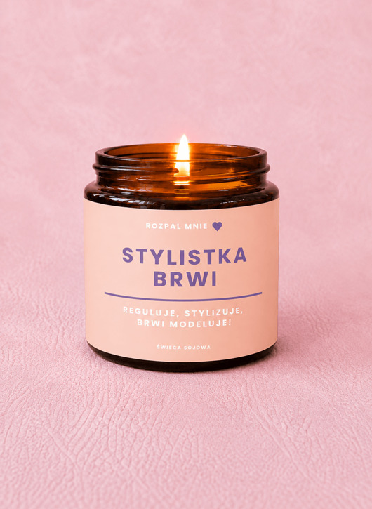 świece zapachowe Świeca sojowa Stylistka Brwi