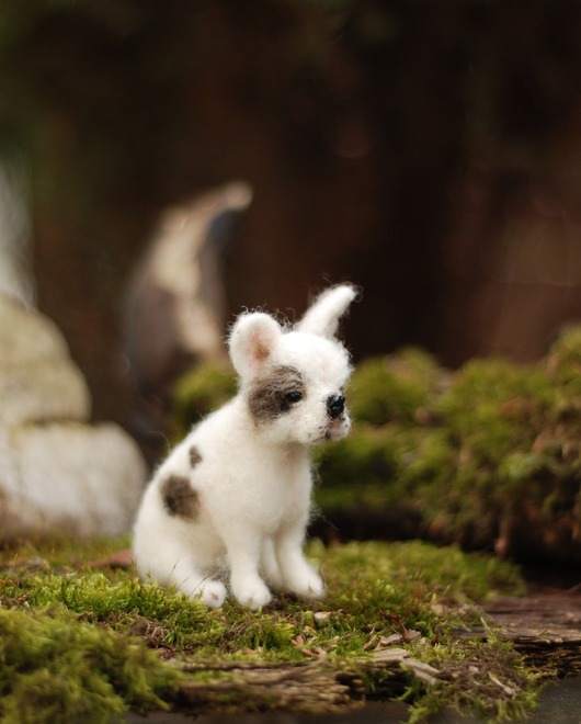 figurki i rzeźby Buldog Miniaturka