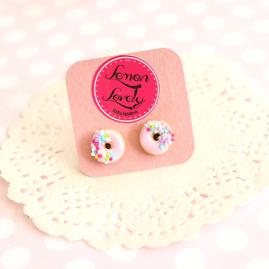 Pączki donut różowe z posypką małe sztyfty Lemon Lovely
