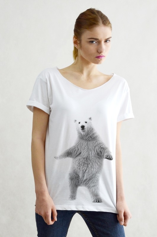 DANCING - Koszulka Oversize szeroki dekolt T-shi GAU great as You