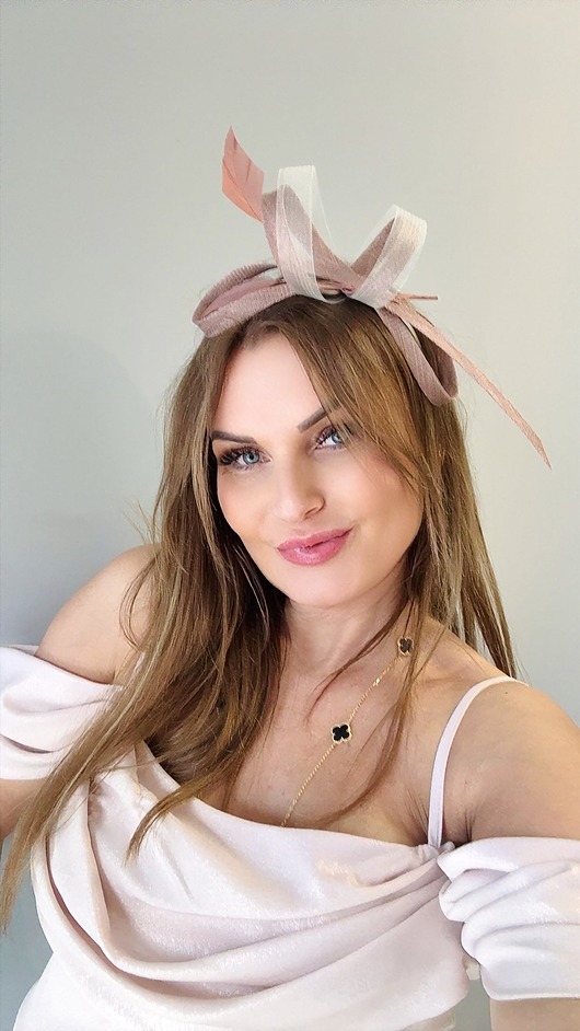 fascynatory Fascynator  BLUMO brudny róż/ inne kolory