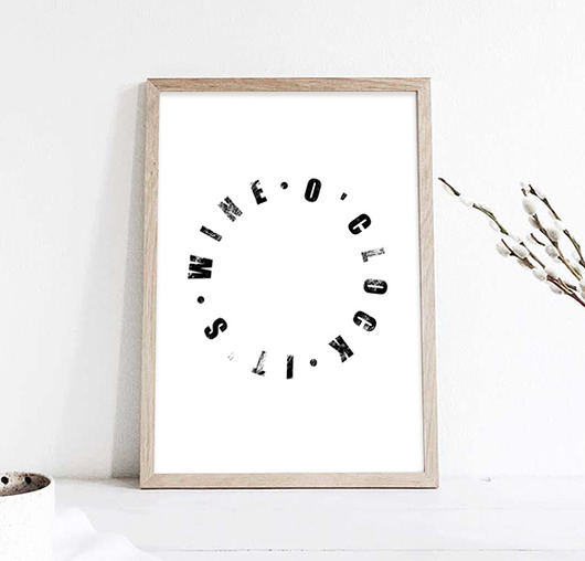 Plakat Wine o'clock - A3 wejustlikeprints
