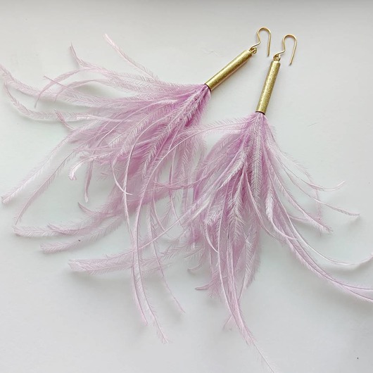 kolczyki z piórami PIÓRKO kolczyki