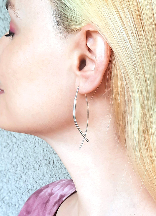 kolczyki srebrne Kolczyki srebrne Rurki Nawias Kolekcja Minimal