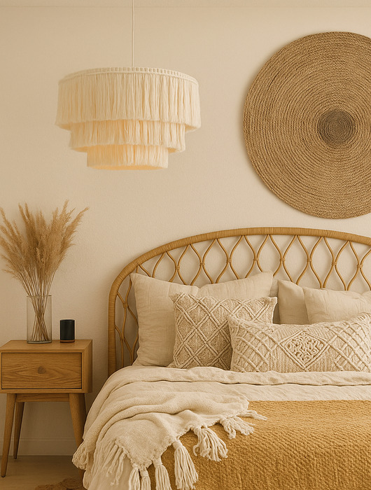 lampy wiszące Lampa wisząca makrama boho