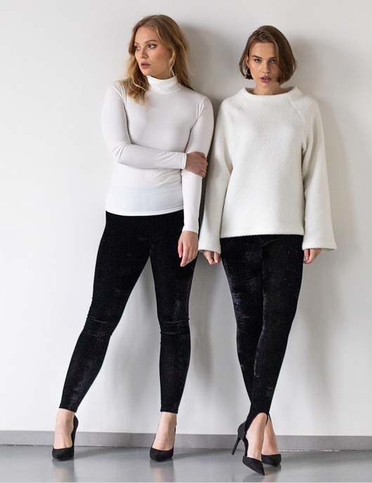 legginsy Legginsy welurowe z wysokim stanem