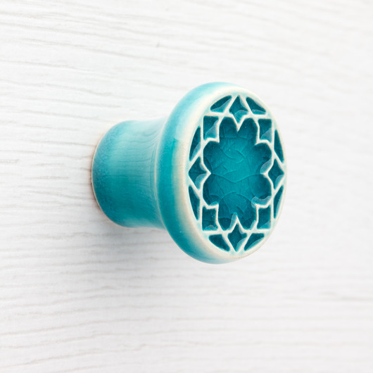 gałki do mebli Gałka do mebli turkusowa, wz.3