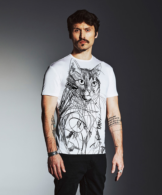 t-shirty męskie Alley no.3 Cat Men's T-shirt white