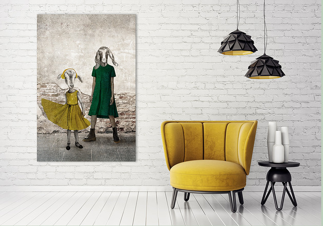 obrazy OBRAZ NA PŁÓTNIE -KOZY- 80x120cm
