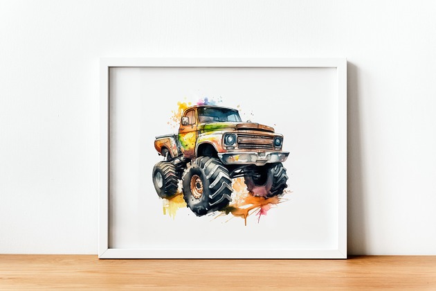 obrazy i plakaty do pokoju dziecięcego Plakat Monster Truck P188