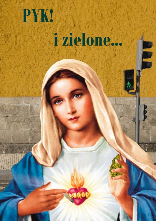 Plakat Pyk i zielone II Kolaż  Magda Rzeźniczak