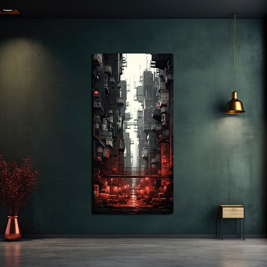 plakaty Futurystyczna Japonia, Cyberpunk - Plakat - Loft, Minimalizm