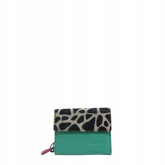 portfele damskie Portfel damski skórzany miejsce na bilon zdjęcie przegródki OLIVKA