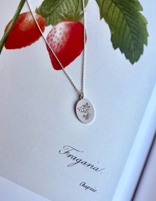srebrne naszyjniki Truskawka- Fresa Botanica-Naszyjnik- Strawberries & Cherries