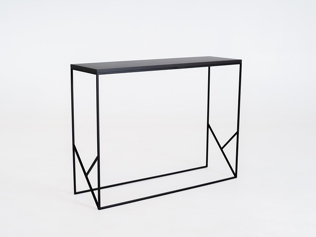 meble - stoły i stoliki - stoliki kawowe Designerska minimalistyczna konsola FANCY BASIC 100x35 - czarna