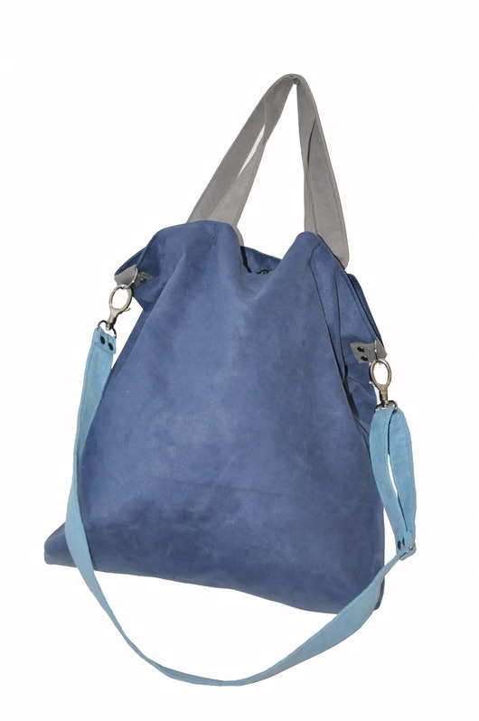 torby XXL Torba hobo XXL - kobalt, szarość, błękit