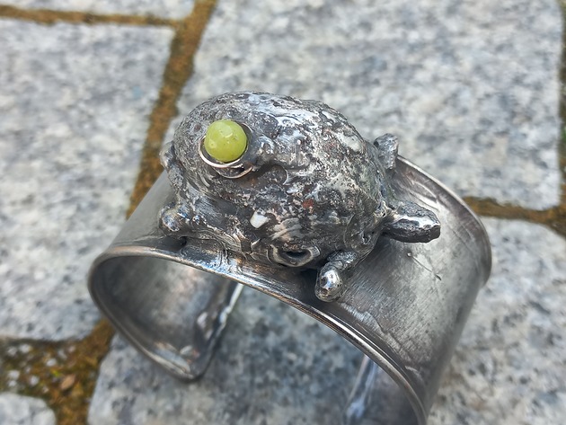 bransoletki wire wrapping Szybki żółw - bransoletka regulowana
