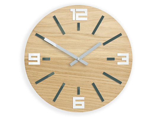 Zegar ścienny Dąb Marco Szary 33,5cm ModernClock