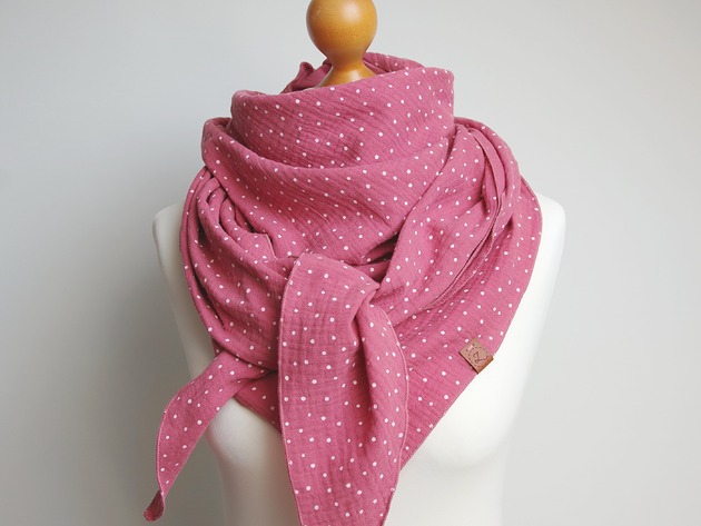 apaszki Bawełniana chusta muślinowa, modna chusta damska