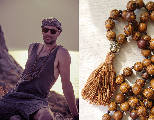 WANDERLUST MALA naszyjnik jaspis Cobra Himalaje NOMAD ACCESSORIES