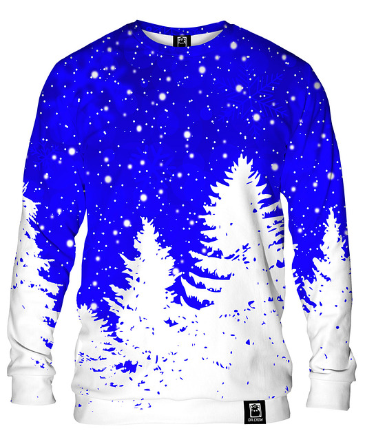 bluzy męskie Bluza Bez Kaptura Męska DR.CROW Christmas Trees B