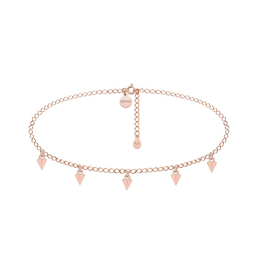 Choker z ćwiekami z różowego złota SOTHO