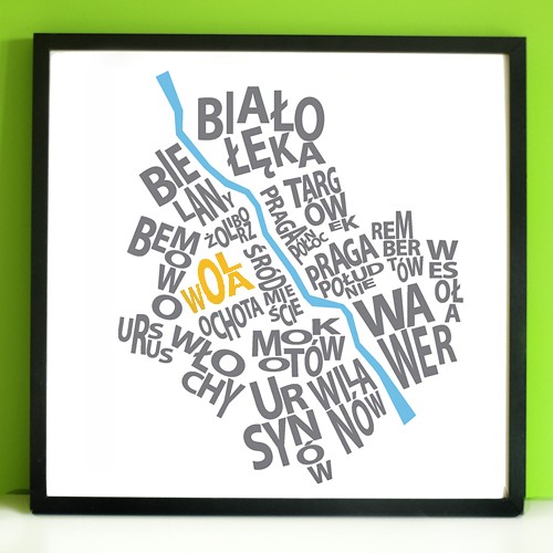 Grafika Warszawska Dzielnica Plakat ONE MUG A DAY