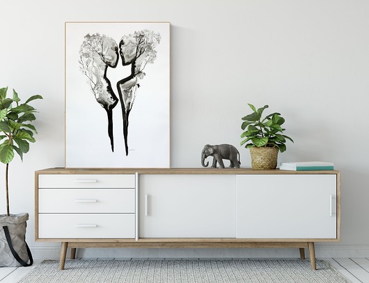 grafika 50X70 cm wykonana ręcznie, plakat Krystyna Siwek Art